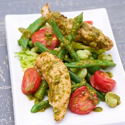 Primavera-salade met Pestokip