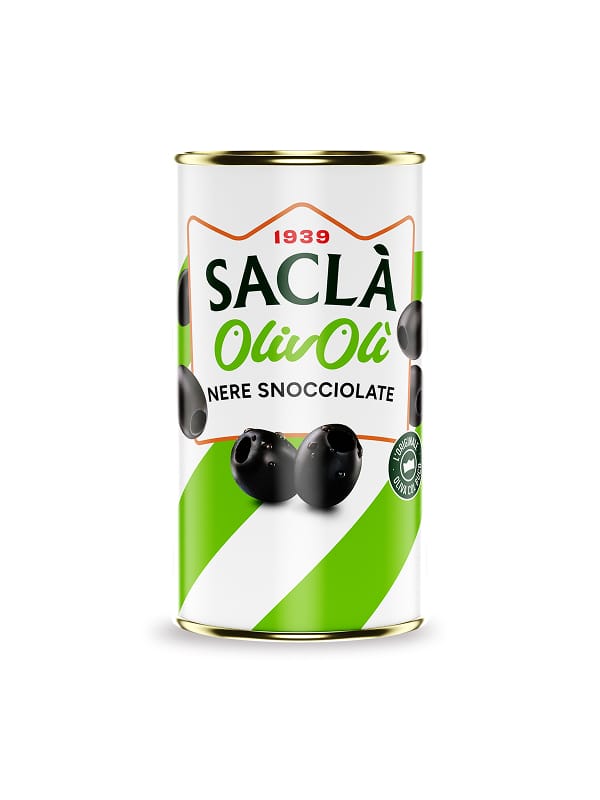Olives noires dénoyautées en boîte — 370ml
