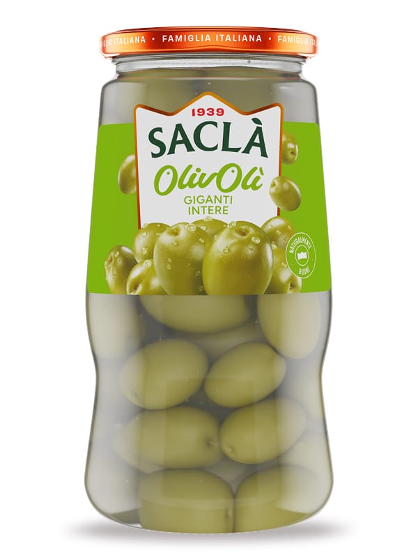 Olives vertes géantes entières